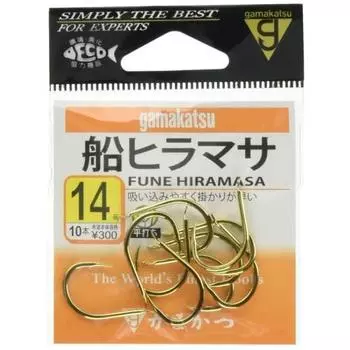 Крючок Gamakatsu Boat Kingfish Gold No. 14 Рыболовный крючок