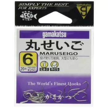 Крючок Gamakatsu Maru Seigo Белый Нет. 6 Рыболовный крючок