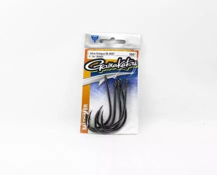 Крючок Gamakatsu Octopus, прямая проушина 4XS, размер 10/0,5 в упаковке (8525)