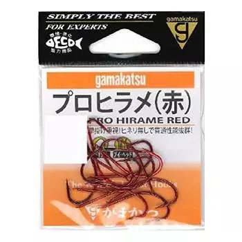 Крючок Gamakatsu Professional Flounder (красный) нет. 17 Рыболовный крючок