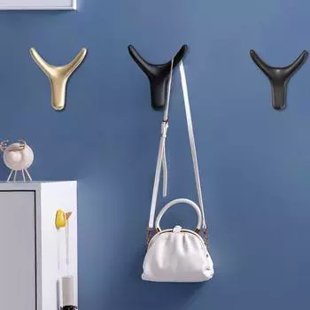 Крючок из бычьего рога 66*60 мм, устойчивый к царапинам, креативный, нескользящий, в скандинавском стиле золотой