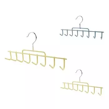 Крючок из нержавеющей стали с 8 крючками, держатель для ремня, домашний ремень, слинг для галстука, многофункциональная вешалка, подвесной шарф, шелковый шарф для хранения, вязанный крючком, подвесной One Size серебряный