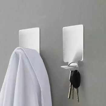 Крючок из нержавеющей стали с прочным клеевым слоем, не оставляющим следов, многоцелевой крючок для полотенец, вешалка для посуды, крючки для подвешивания