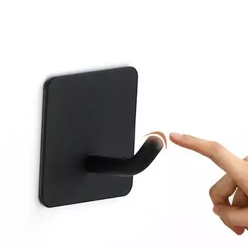 Крючок из нержавеющей стали, самоклеящиеся настенные крючки, вешалка, прочный водонепроницаемый держатель для хранения, наклеиваемые крючки для полотенец чёрный