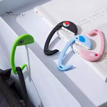 Крючок Креативная вешалка для сумок в форме зубов Портативная нескользящая не требует сверления Быстрая установка Легкие крючки для удобства организации зелёный