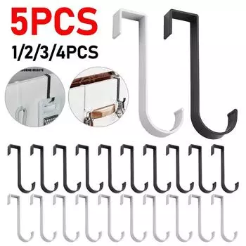 Крючок над дверью шкафа, бесплатная пробивная вешалка для полотенец, Z-образная форма, крючок для задней двери шкафа, устойчивый крючок для шкафа, шкафа
