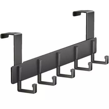 Крючок над дверью, вешалка, крючки для одежды, 5 крючков, дверь за ванной, крючок, вешалка для хранения в спальне белый