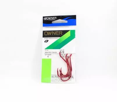 Крючок Owner SSW, размер 6/0, красный (1043)