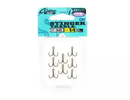 Крючок Owner ST-36 BC тройной, черный, Япония, размер 14 (8478)