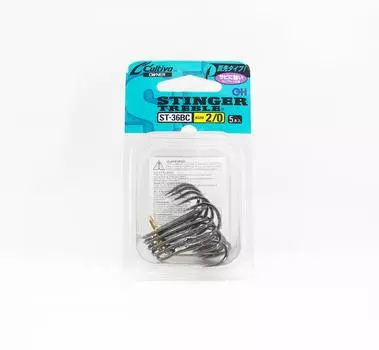 Крючок Owner ST-36 BC тройной, черный, размер 2/0 (8577)