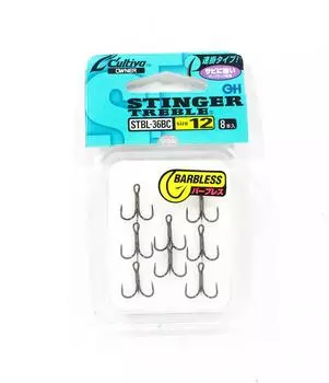 Крючок Owner STBL-36 BC тройной, черный, размер 12 (9216)