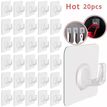 Крючок Прачечная Аксессуары Дом и Декор Личная гигиена Для Кухни Гаджеты 1/5 Шт. Клейкие Настенные Крючки Стиральный Порошок Сад