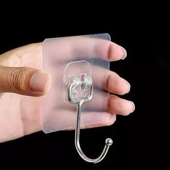 Крючок Прочный клей Приклеивание На стену Несущая нагрузка Без перфорации за дверью Одежда Большой крючок Кухонный крючок Бесшовный липкий крючок
