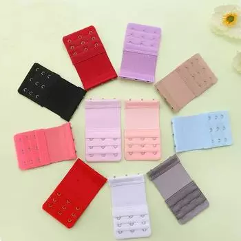 Крючок с 3 пряжками, женский удлинитель бюстгальтера, регулируемая пряжка ремня, удлинитель ремня, крючок, зажим-расширитель, аксессуары для бюстгальтера, 3 ряда 1PC бежевый