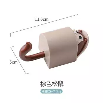 Крючок с белкой, вискозный крючок, бесплатный дырокол, бытовой мультфильм, милый декоративный крючок для дверных ключей, крючок для одежды