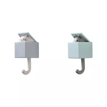 Крючок с изображением животных из мультфильмов, симпатичные настенные декоративные вешалки, крючок для домашнего декора (Светло-серый)