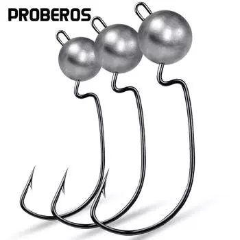 Крючок с широкой головкой и кривошипом, 3,5 г, 5 г, 7 г, 10 г, основной цвет, рыболовный крючок с головкой, мягкая наживка 3.5g (5 pack)