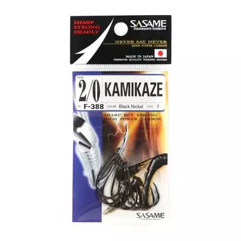 Крючок Sasame F-388 Kamikaze со смещенным прямым хвостовиком, размер 2/0 (4866)