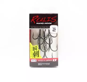 Крючок тройной Duo Realis Nano, размер 2, 6 шт. в упаковке #2 (5599)