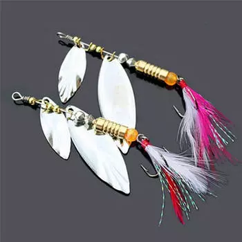 Крючок Тройной спиннер Наживка Снасти Приманки Блестки Ложка Перо Рыбалка Пайетка