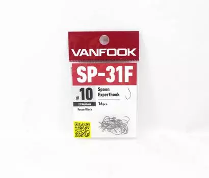 Крючок Vanfook SP-31F Spoon Expert, средний, размер 10, 16 шт./упак., черный (8927)