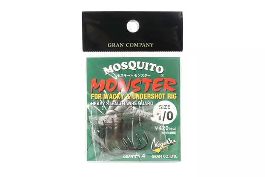 Крючок Varivas Mosquito Wacky Worm Class Monster Class, размер 1/0 (4120)