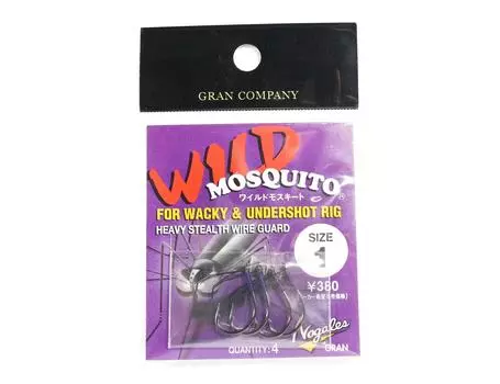 Крючок Varivas Wild Mosquito Wacky Worm Hook Heavy Guard, размер 1 (8158)