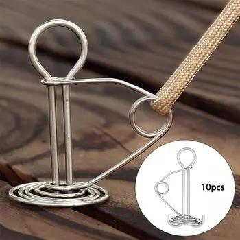 Крючок Высокопрочная пряжка для ветровой защиты Крокодиловый гвоздь для палубы Рыбья кость Грунтовый гвоздь для палубы Гвоздь для палубы Кальмар 10pcs