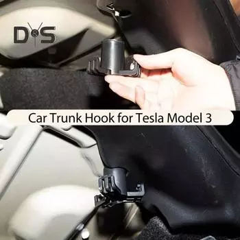 Крючок в багажник автомобиля для Tesla Model 3, сверхмощный, прочный подшипник, черный, автомобильный мешок для мусора, продуктовый мешок, вешалка, аксессуары для модификации салона автомобиля чёрный