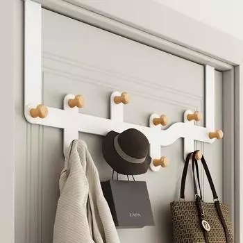 Крючок за дверью, необходимый для подвешивания одежды из необработанного железа и дерева, настенное хранение в спальне, вешалка для одежды на дверь, дом и украшение
