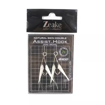 Крючок Zeake Assist с двойной рыбьей кожей SLJ, 2 шт. в упаковке 2S (Размер 9) (3049)