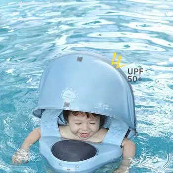 Круг для плавания Детский круг для подмышек Manbao тент солнцезащитный круг для сидения Детский круг для плавания 45*40cm синий