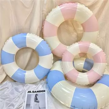 Круг для плавания детский плавательный инвентарь для младенцев мужского и женского пола утолщенный большой надувной круг для плавания взрослый 20cm синий