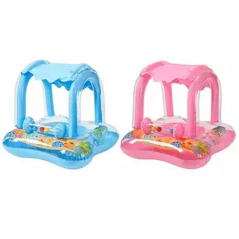 Круг для плавания в бассейне из ПВХ, гладкие поплавки для детского бассейна, износостойкие, мягкие, многоразовые, удобные для летних каникул Pink small bell