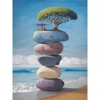 Круглая Алмазная картина «сделай сам», вышивка крестиком, ремесло 5D, алмазная вышивка ручной работы, пейзаж, животные, стразы, мозаика, подарок, украшение дома Full Round 20x30CM