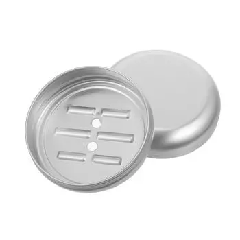 Круглая алюминиевая мыльница с дренажными отверстиями на дне, портативный поддон для ванной, предметы первой необходимости для путешествий, надежное хранение, серебристый, само-