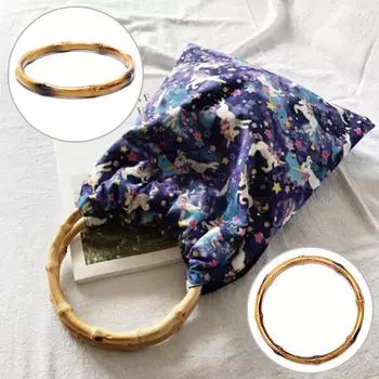 Круглая бамбуковая ручка для сумок, аксессуары для сумок ручной работы своими руками as the picture