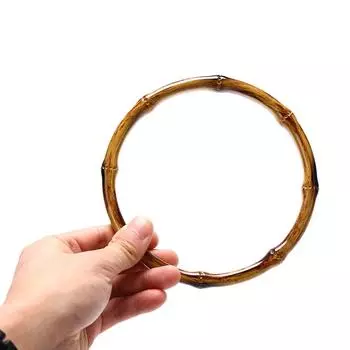 Круглая бамбуковая ручка для сумок, аксессуары для сумок ручной работы своими руками small