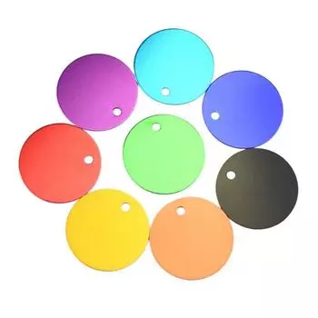 Круглая бирка с отверстием для идентификации, номер телефона, цепочка для кошки, бирка с именем питомца, бирка для собак, кулон с идентификатором питомца, ошейник для собак 20cm-random color