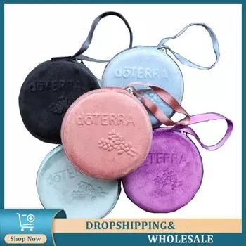 Круглая бутылка для эфирного масла, сумка для хранения, удобная для переноски. Сумка для хранения духов и лака для ногтей Eva Essential Oil Box фиолетовый