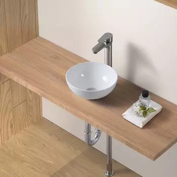 Круглая чаша для мытья рук LUYI, набор для мытья рук, 275x275x120 мм белый