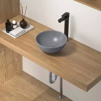 Круглая чаша для мытья рук LUYI, набор для мытья рук, 275x275x120 мм, серая серый