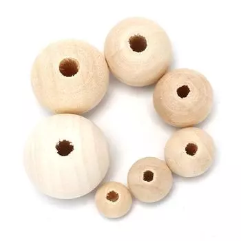 Круглая деревянная бусина-разделитель, натуральные неокрашенные деревянные бусины-шарики, украшения своими руками 100pcs-8mm