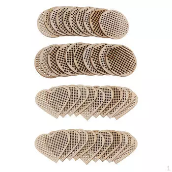 Круглая деревянная подвеска с 40 отверстиями, сделай сам, счетная стежка, ювелирное ремесло