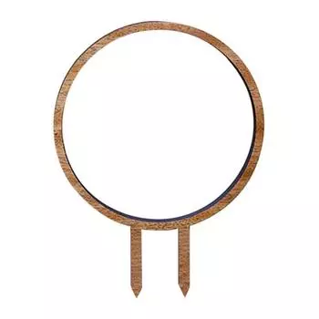 Круглая деревянная шпалера для растений для дома и улицы, для горшечных цветов и растений, вьющихся, маленьких комнатных растений, лиан, плюща, опора, концентрические круги, колышек S