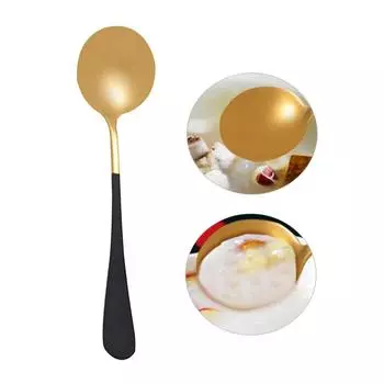 Круглая десертная арбузная ложка из нержавеющей стали синий