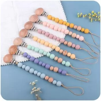 Круглая детская соска-цепочка с зажимами для пустышки детские прорезыватели для зубов игрушки-ремни держатель для соски-пустышки зажимы для детей светло-синий