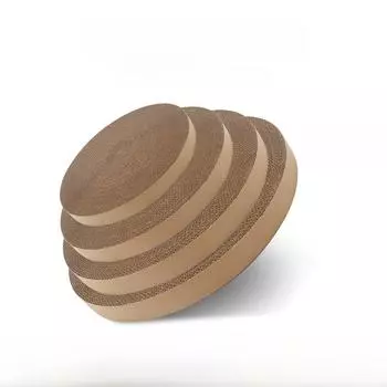 Круглая доска-когтеточка и лежанка для кошек: Гофрированный сменный сердечник для заточки когтей и кошачьей миски 1 replacement core, individually packaged