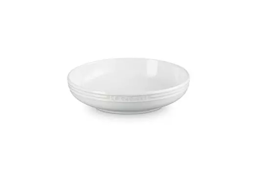 Круглая форма Le Creuset для глубокого нагрева и охлаждения, микроволновая печь, посудомоечная машина, духовка, жаропрочная, гратен, карри, паста, японская тарелка, 20 см, белая, устойчивая, белый