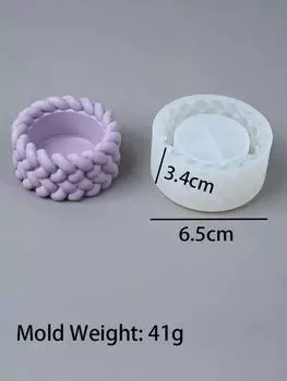 Круглая форма пеньковая веревка банка силиконовая форма креативная ароматическая свеча плетеная чаша коробка для хранения смоляные формы DIY гипсовый крафт домашний декор